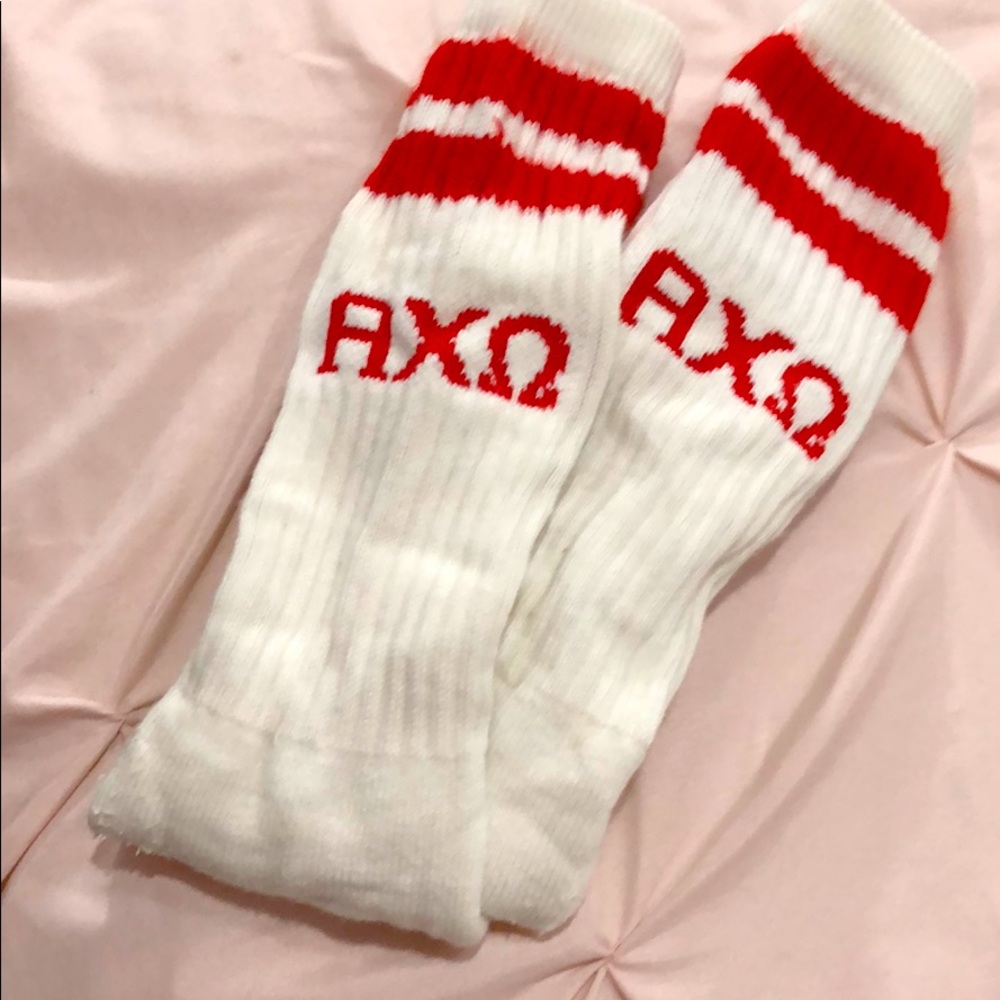 AXO Alpha Chi Omega Crew Length Socks